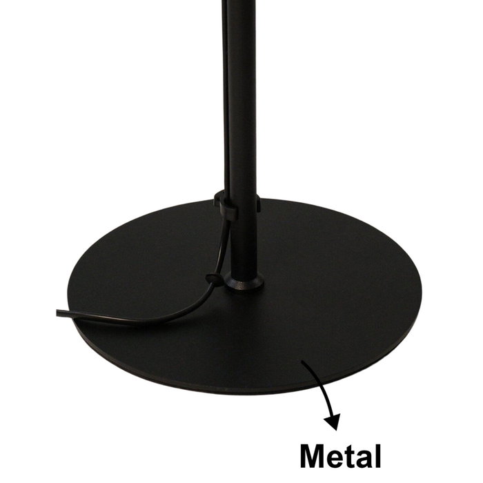 Opviq Lámpara de Pie de Metal Negro